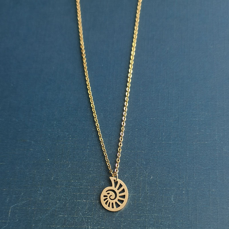 Spiral SS Shell Necklace
