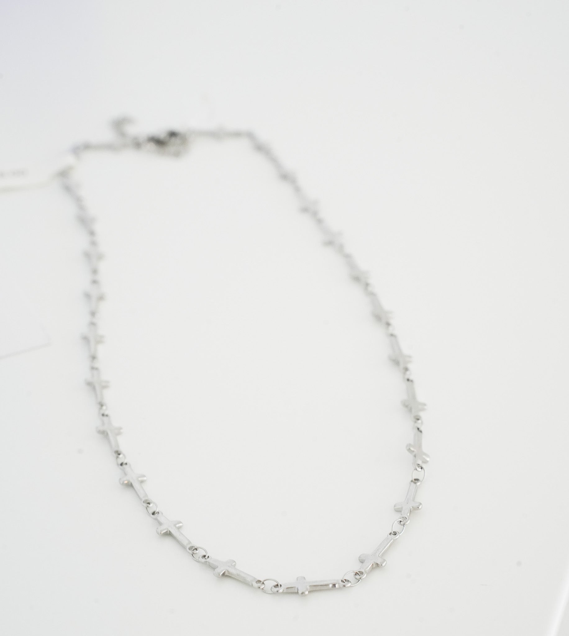 Stainless Steel Chain Choker flat cross