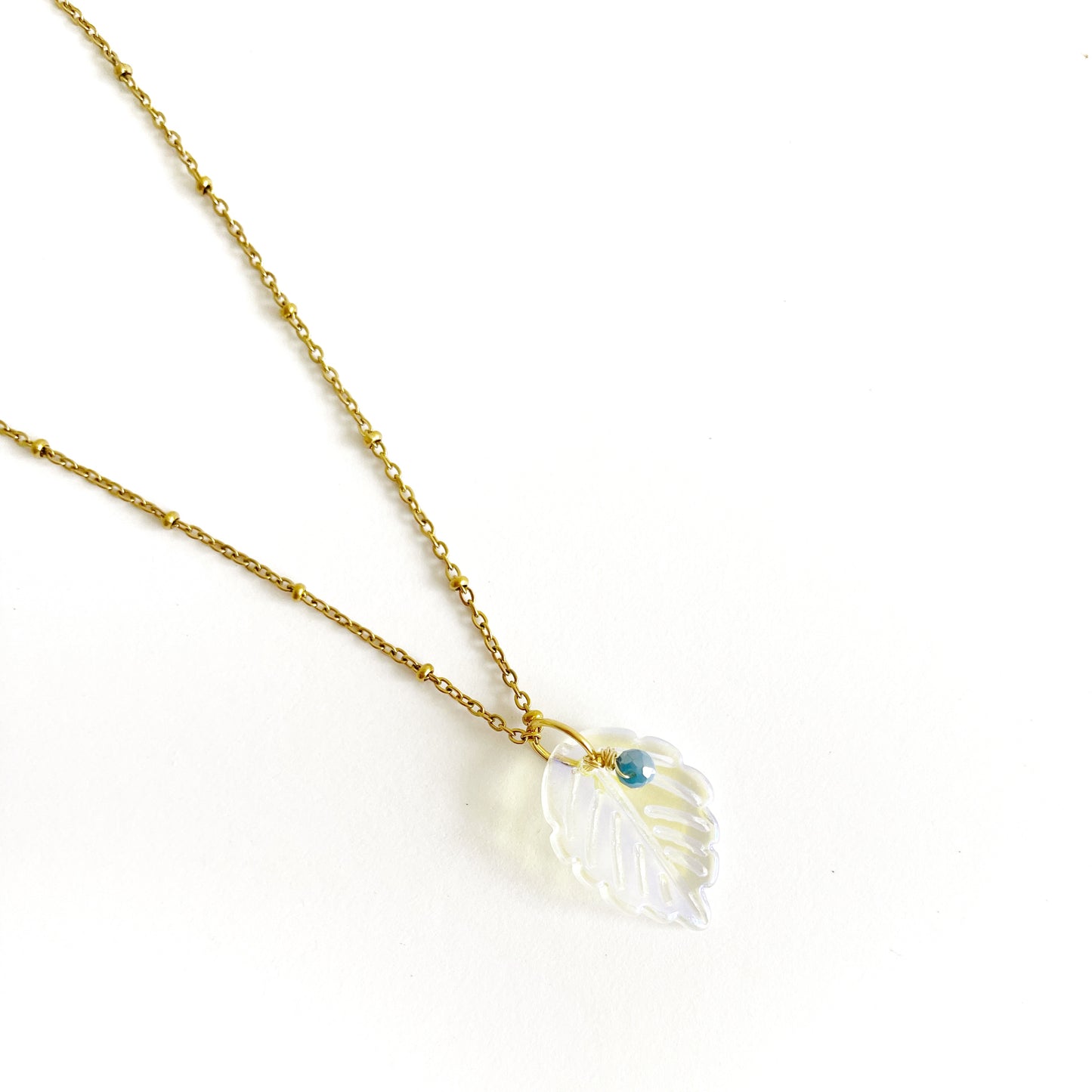 Crystal Leaf Necklace