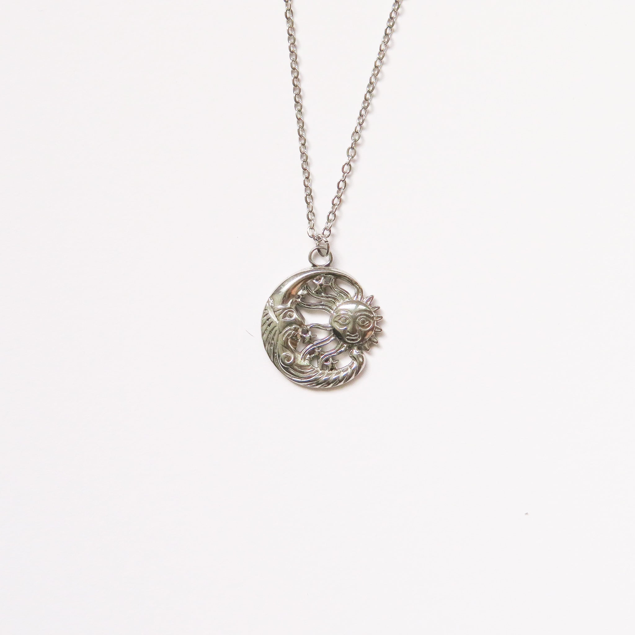 Old Moon and Sun Necklace