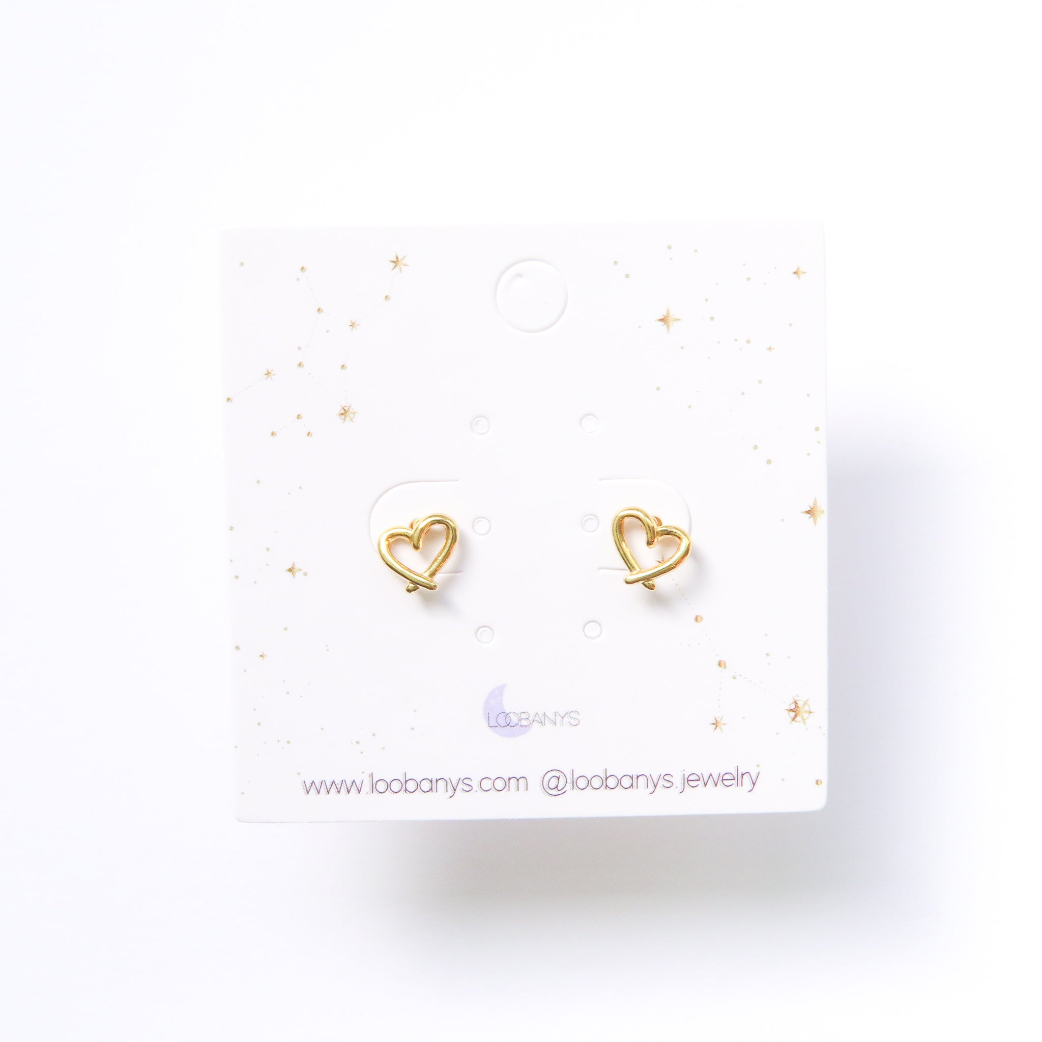 Open Heart Gold Earrings