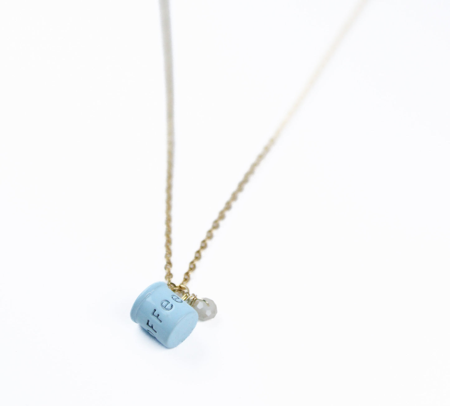 Coffee Blue Cup Necklace