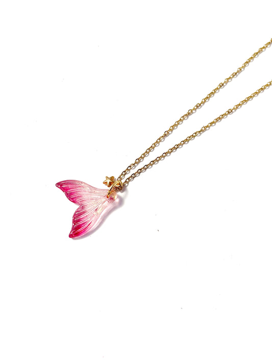 Mermaid Tail Pink Necklace - LoobanysJewelry