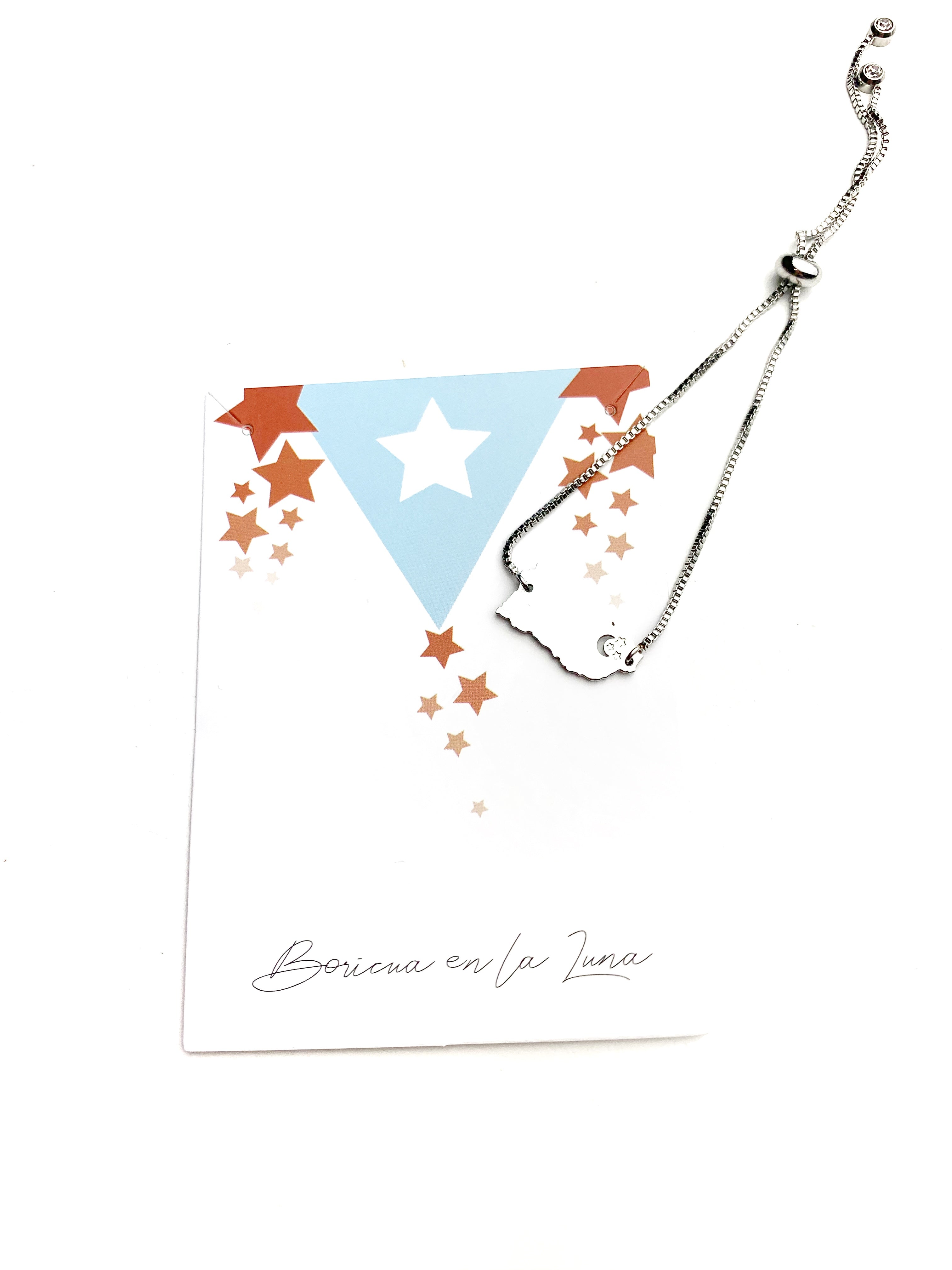 Boricua en la luna chain Pulsera - LoobanysJewelry