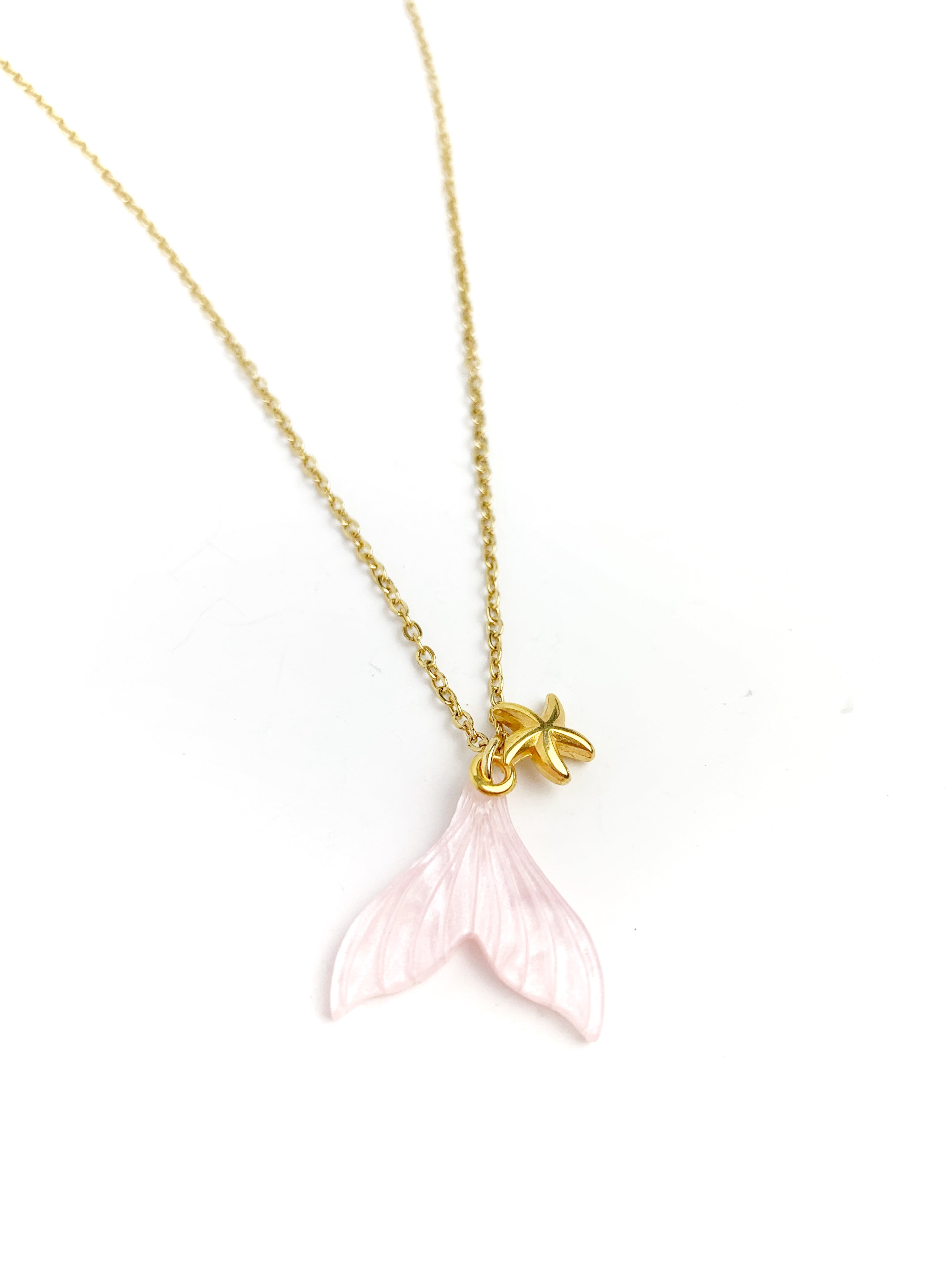 Faux Pearl Tail Necklace - LoobanysJewelry