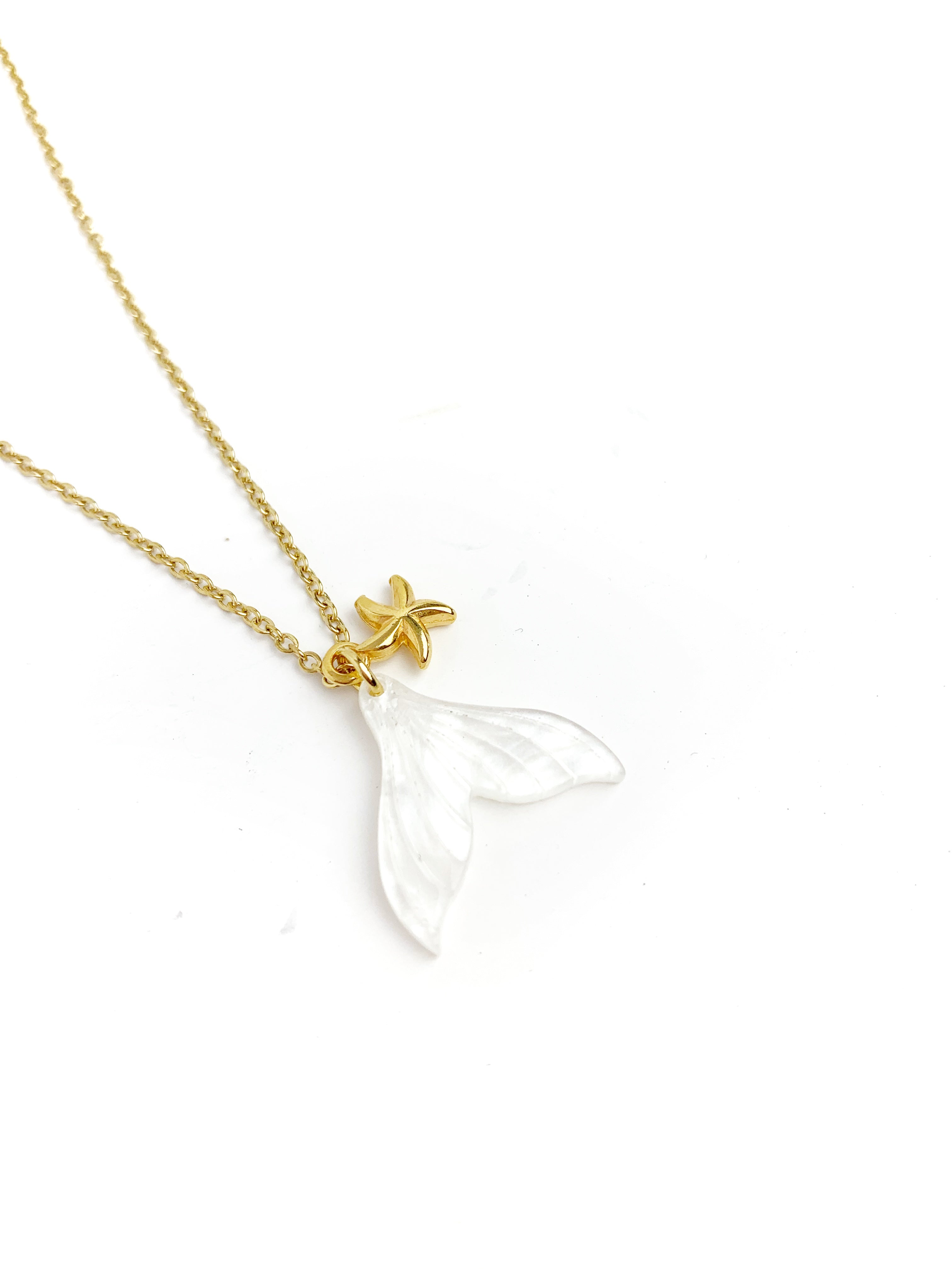 Faux Pearl Tail Necklace - LoobanysJewelry