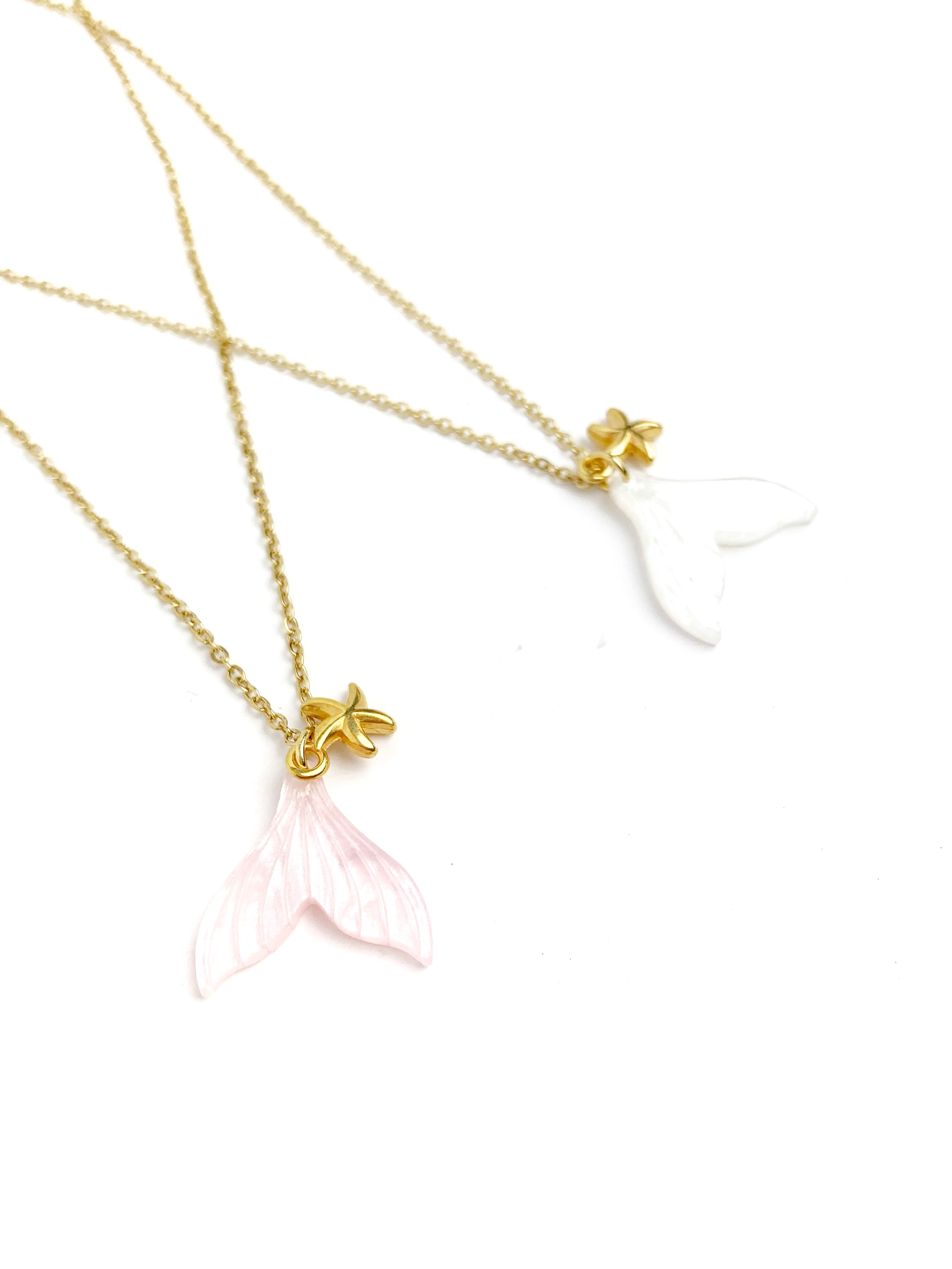 Faux Pearl Tail Necklace - LoobanysJewelry