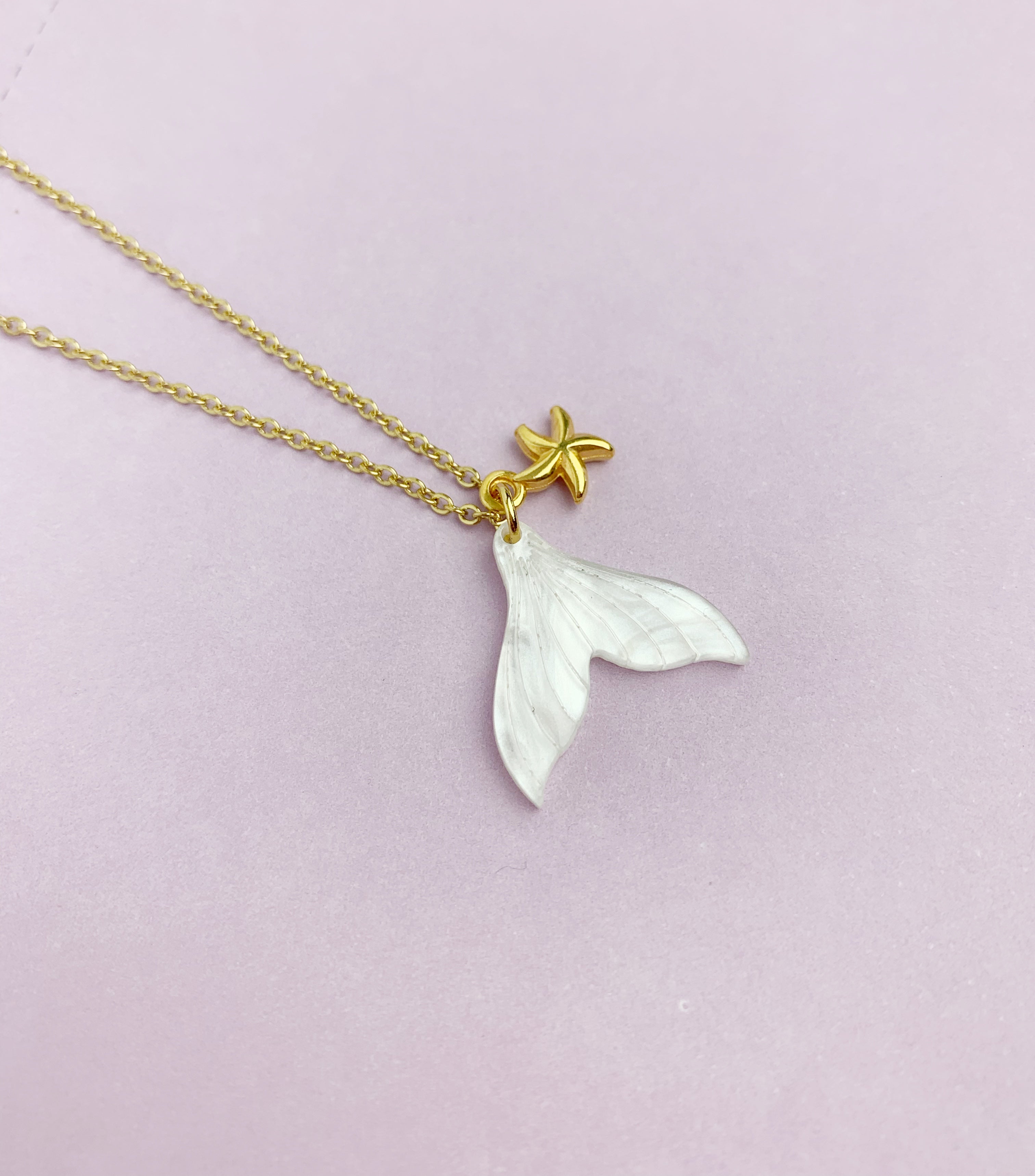 Faux Pearl Tail Necklace - LoobanysJewelry