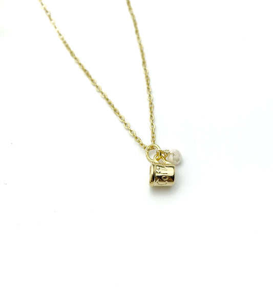 Gold Tiny Cup Necklace